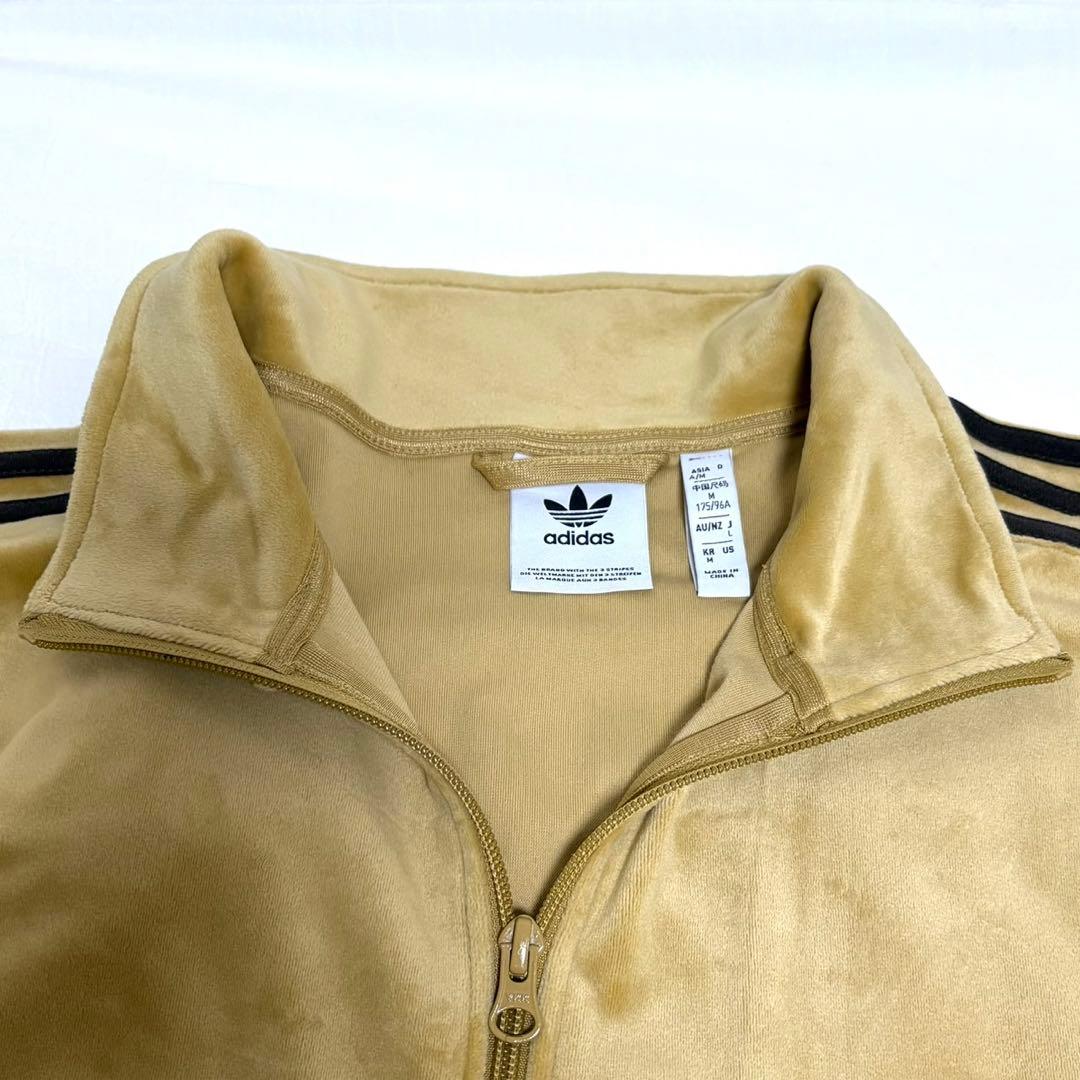 アディダス ベッケンバウアー L ベロア トラックジャケット ゴールデンベージュ