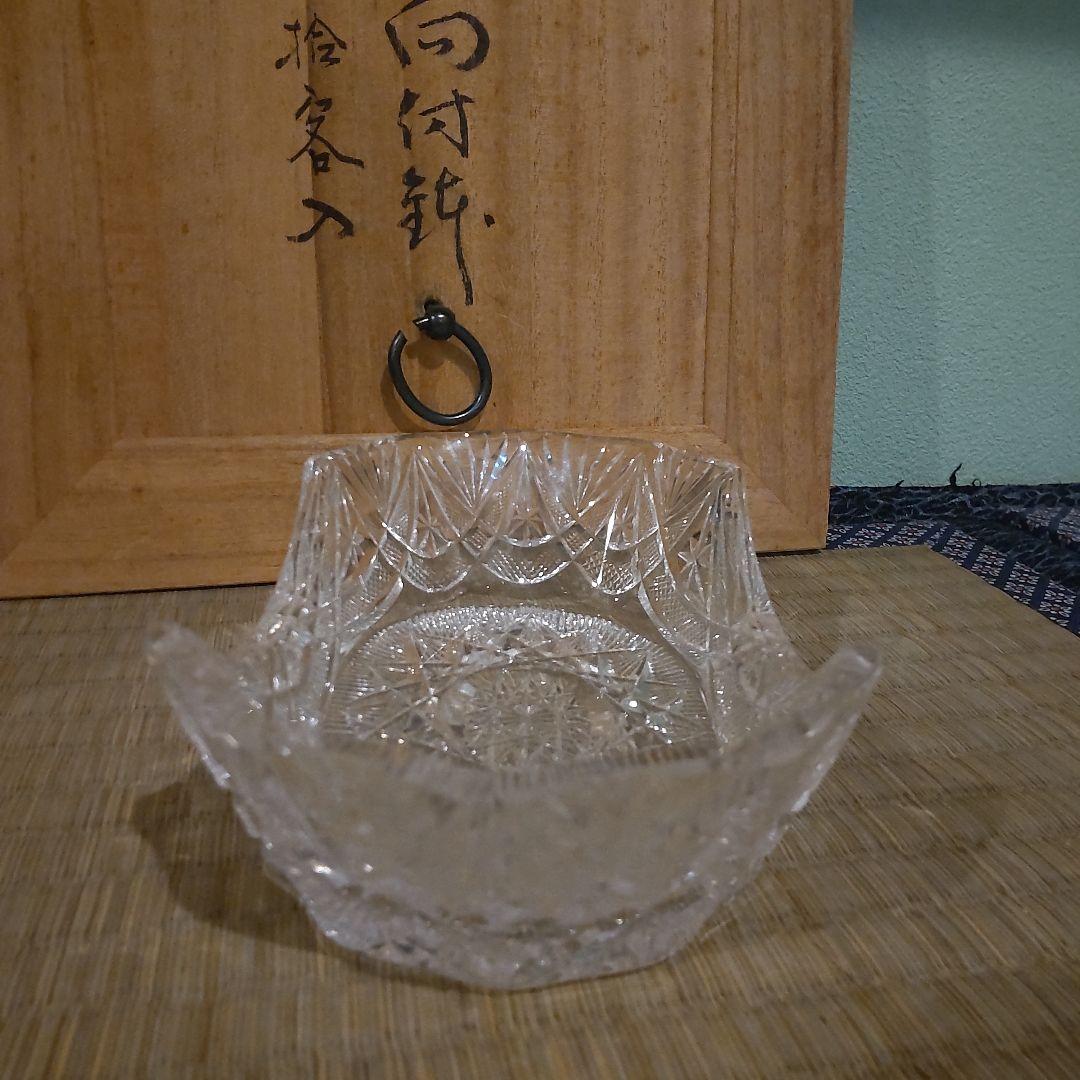 須田秀石　茶懐石用、クリスタル舟形向付け鉢　８客プラス２客