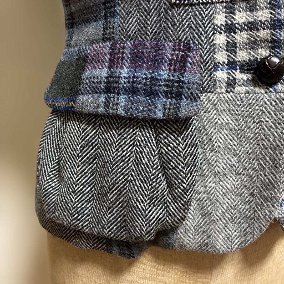 パッチワーク テーラードジャケット レディース