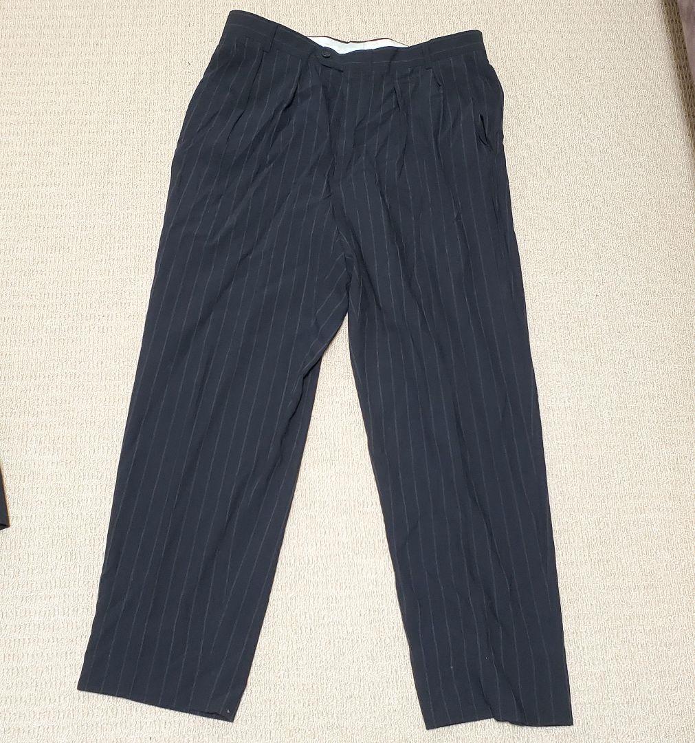 希少✨大きいサイズ ジョルジオアルマーニブラック ストライプ ダブル スーツ