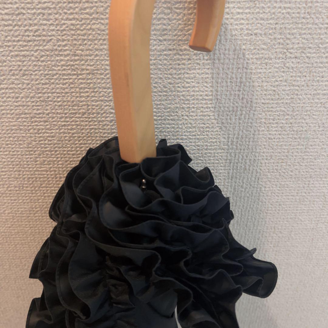 【最終値下げ】サンバリア 100⭐︎長傘Sサイズ フリル(ブラック)