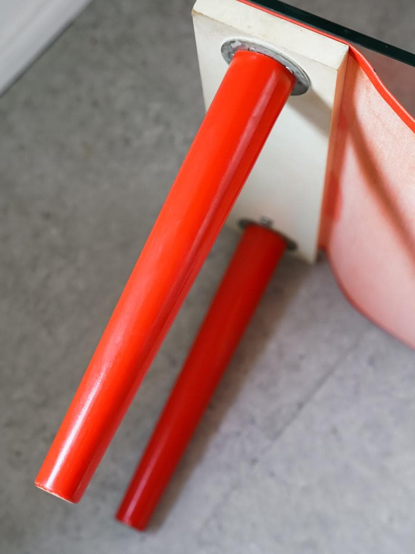 80's ポストモダン ガラス ローテーブル レトロポップ スペースエイジ