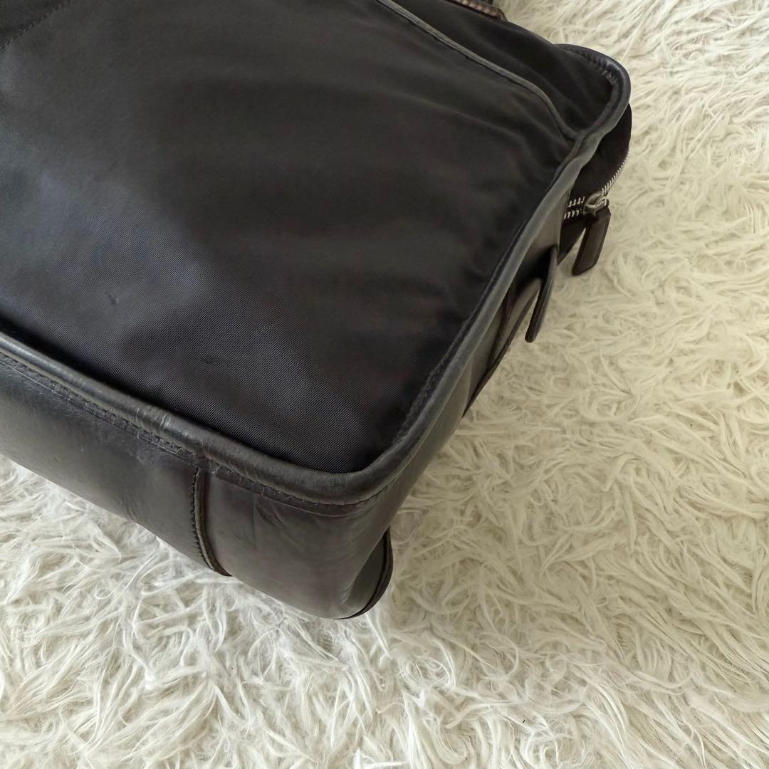 【フェリージ】ビジネスバッグ　ブリーフケース レザー　ナイロン ブラック