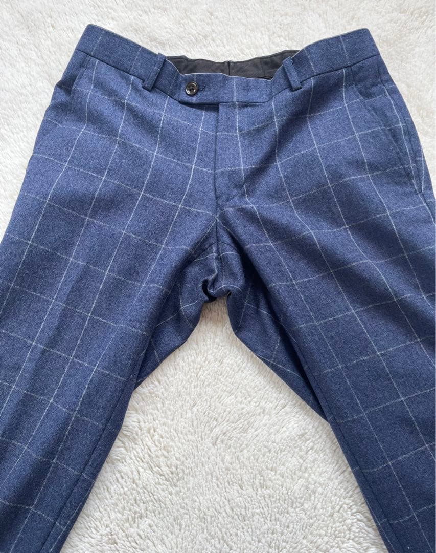 【希少】FINTES オーダースーツ　セットアップ　スリーピース　ネイビー