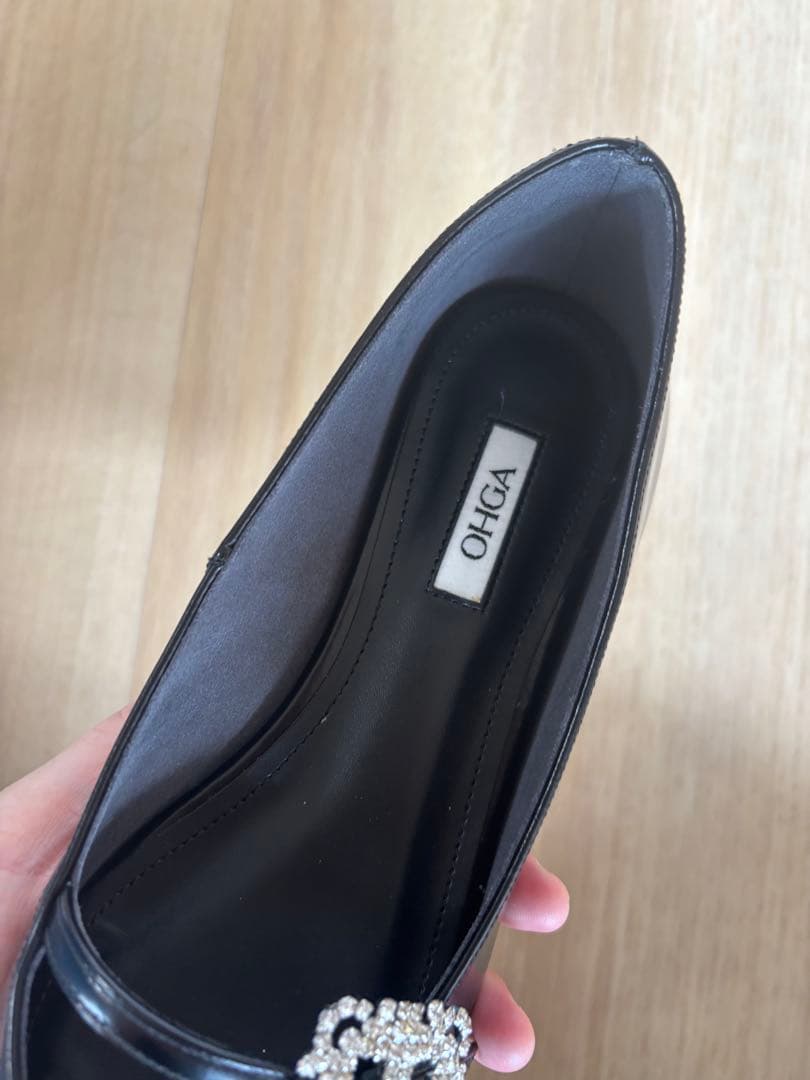 【美品】OHGA オーガ　パンプス　メリージェーン　23cm ブラック
