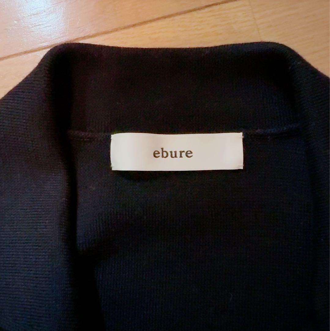 ebure エブール　Cotton Silk knit Jacket ネイビー