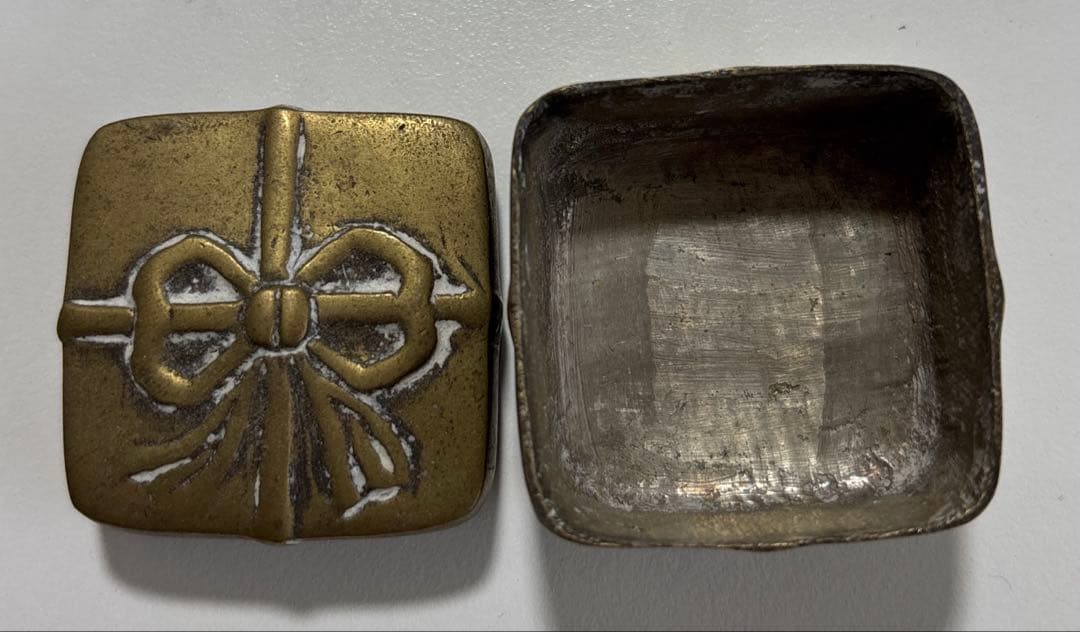 ヴィンテージ　アンティーク　フランス　ジュエリーボックス　ボックス　真鍮