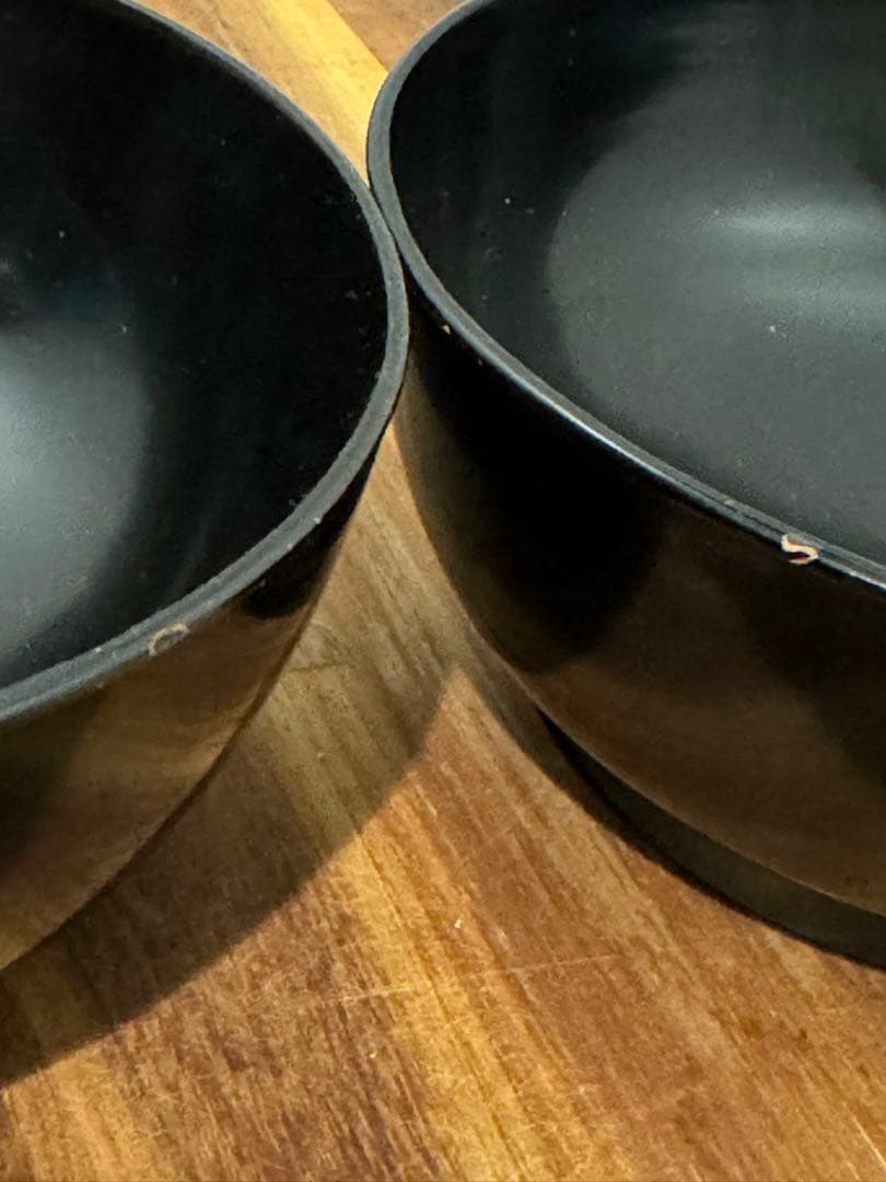 レアな超絶技法　大名本杢漆器　輪島塗　雀椀　見返り麦　2脚のペア　未使用品経年傷