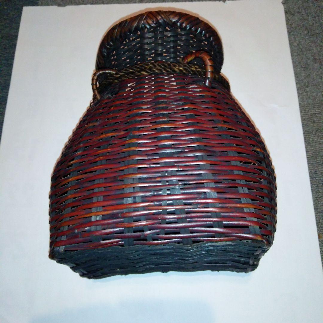 竹かご　花器　美品　アンティーク　昭和レトロ