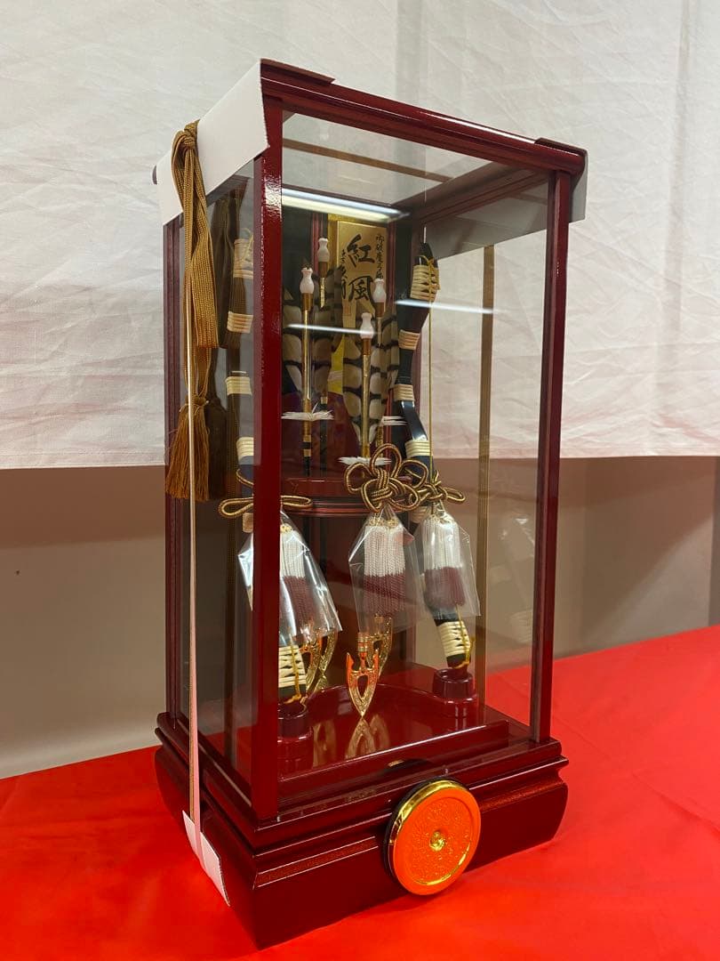 東京久月　家紋付き破魔弓　１３号・サイズ間口約２３×奥行約１９×高さ約４６㎝