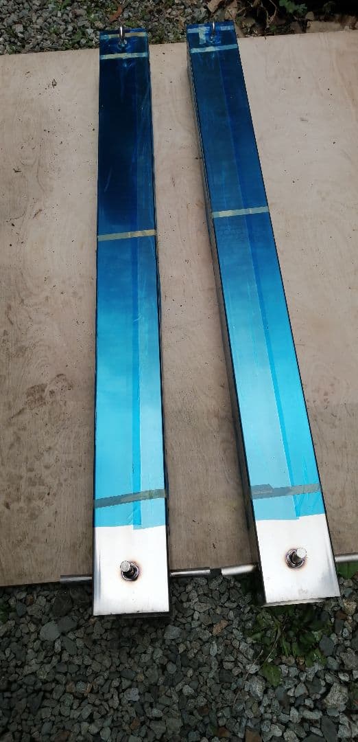ステンレス玄関ポール　新品　門柱　左右2本セット