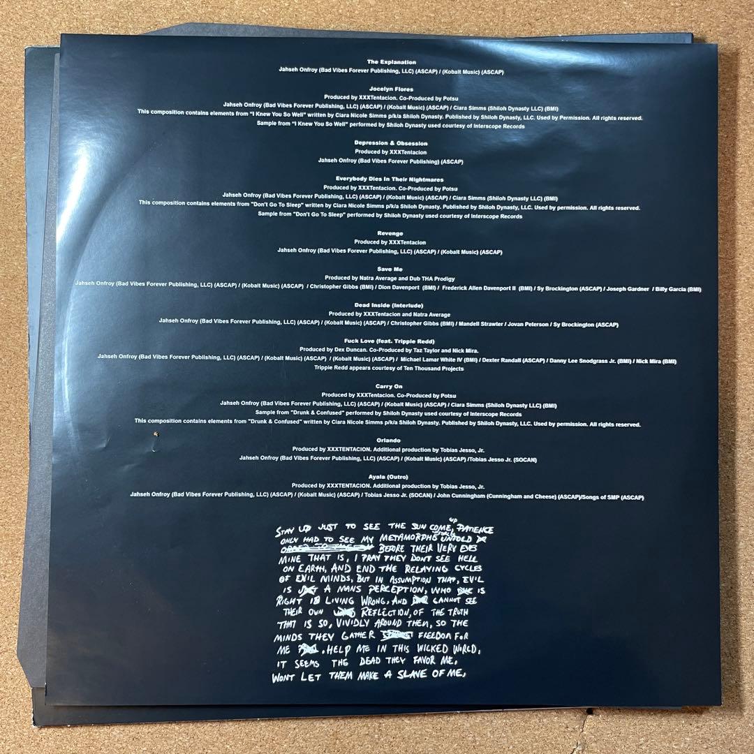 XXXTENTACION LP カラーヴァイナル 非公式盤 中古