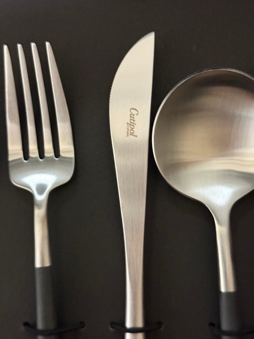 【正規品】クチポール　ゴア・ブラック　シルバー　ディナーセット6PCS（箱入り）