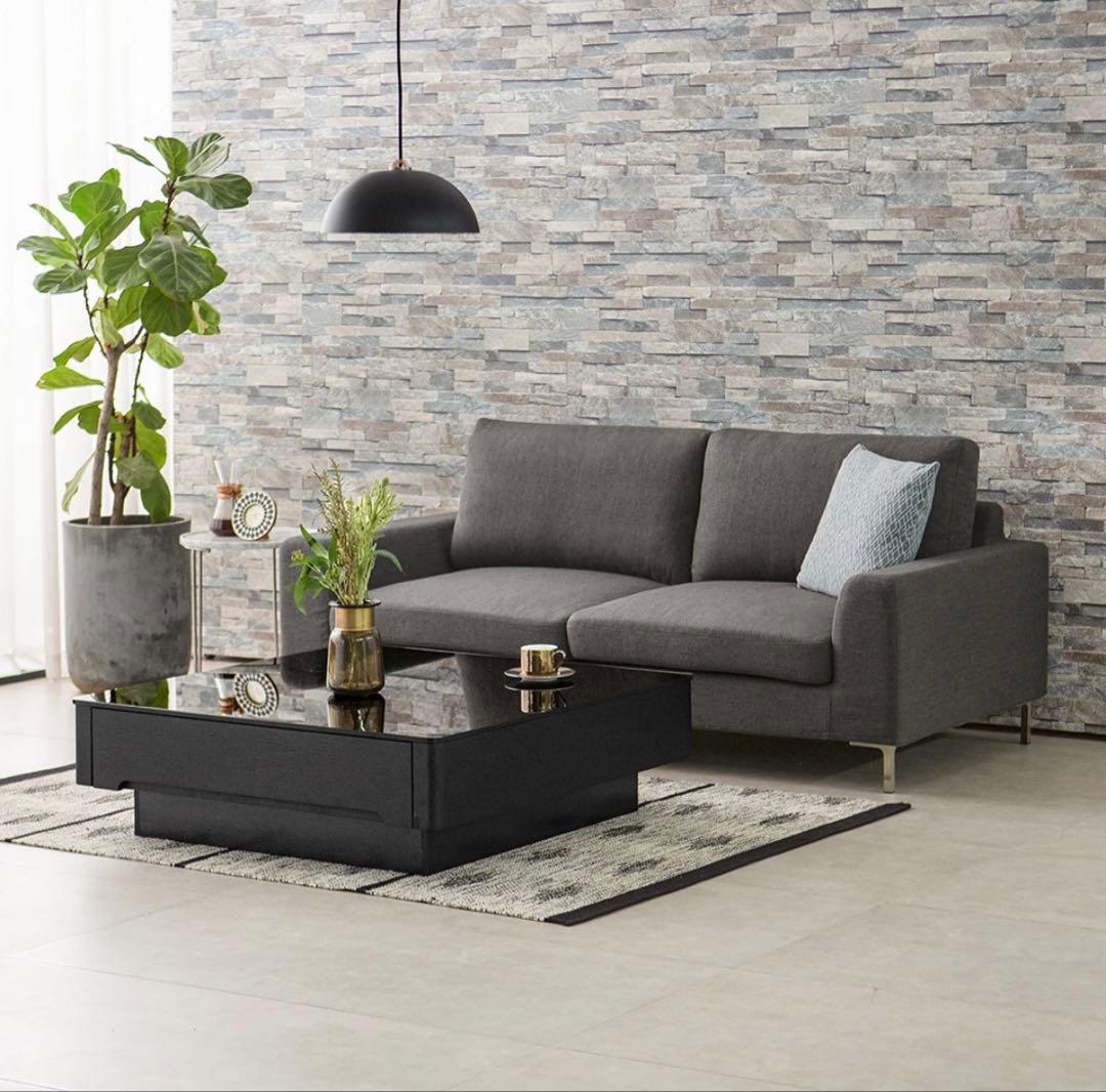 【高級家具】Armonia (アルモニア) 収納付きセンターテーブル ブラック