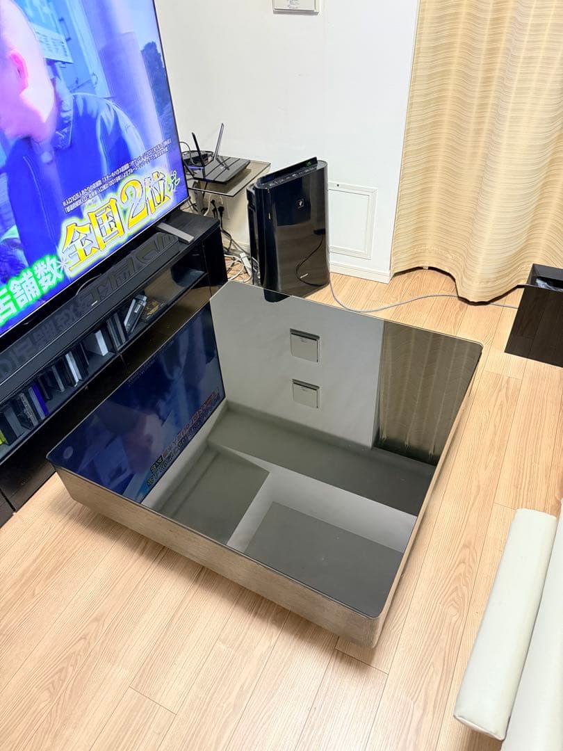 【高級家具】Armonia (アルモニア) 収納付きセンターテーブル ブラック