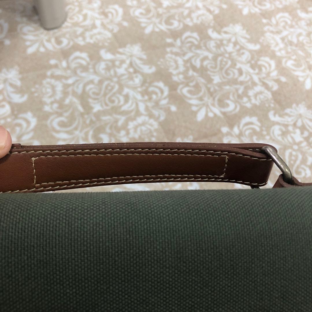 10/7まで限定デッドス未使用Burberryキャンバスレザー製 2wayバッグ