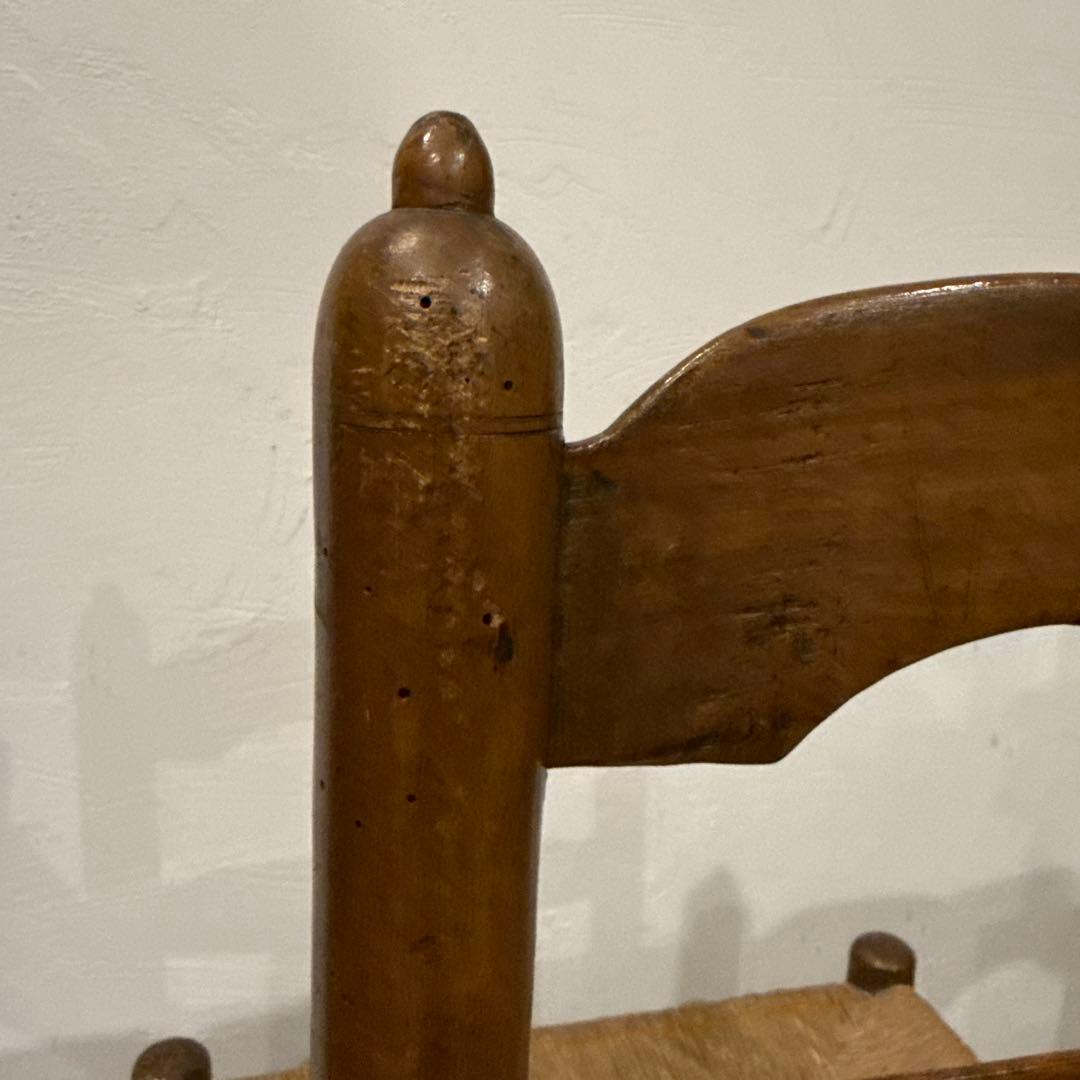 ヴィンテージ　ダイニングチェア　カフェチェア　藁座面　1