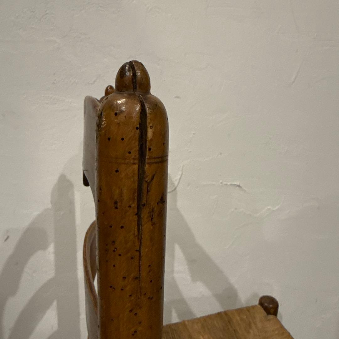 ヴィンテージ　ダイニングチェア　カフェチェア　藁座面　1