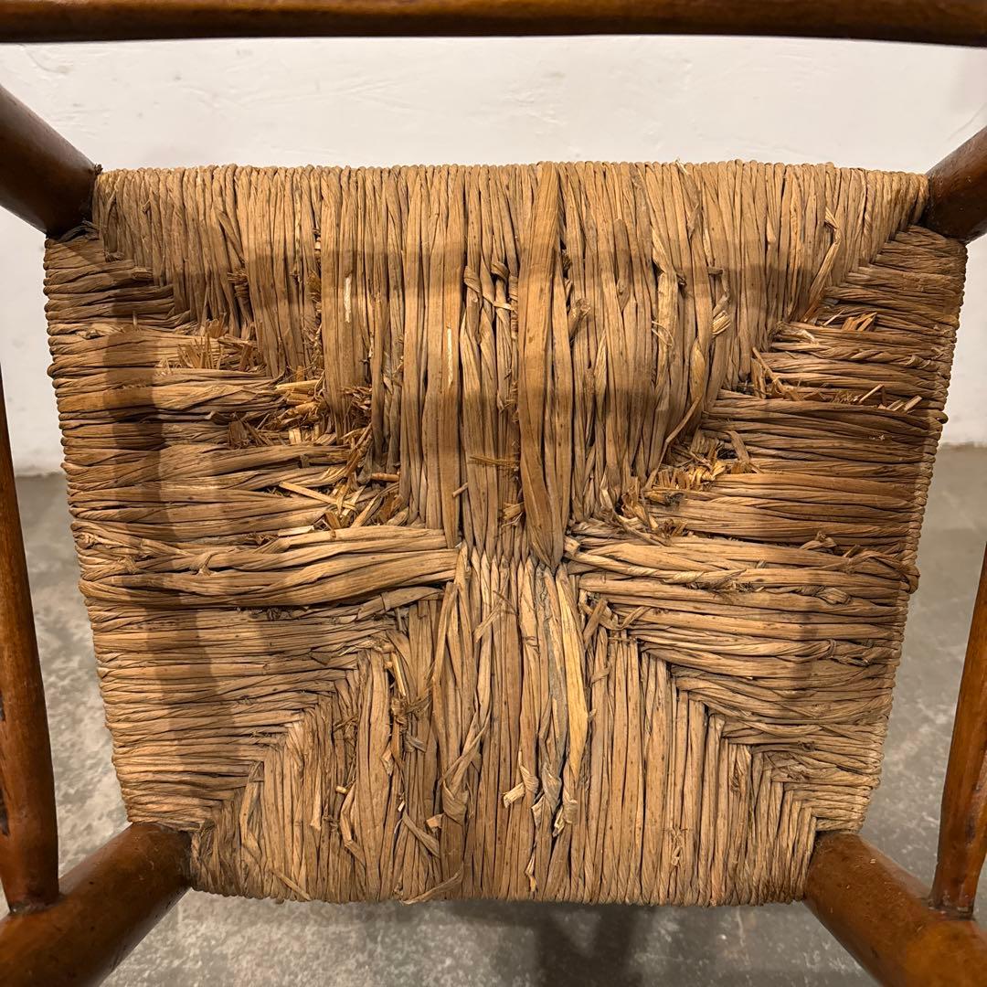 ヴィンテージ　ダイニングチェア　カフェチェア　藁座面　1