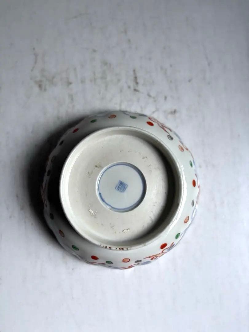 697 骨董 アンティーク 古伊万里 染付 色絵金彩深皿 幕末 江戸 正月準備