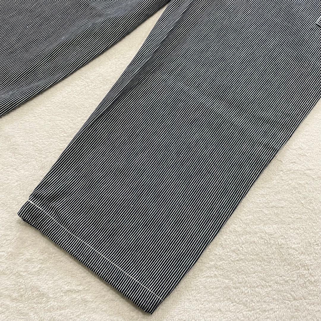 GALFY　石ちゃんオーバーオール　デニム　ワッペン　ストライプ　犬　タグ付き