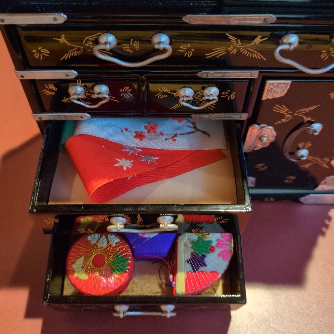 専用！京都田中彌「蝶鳥蒔絵　手箪笥」雛飾り