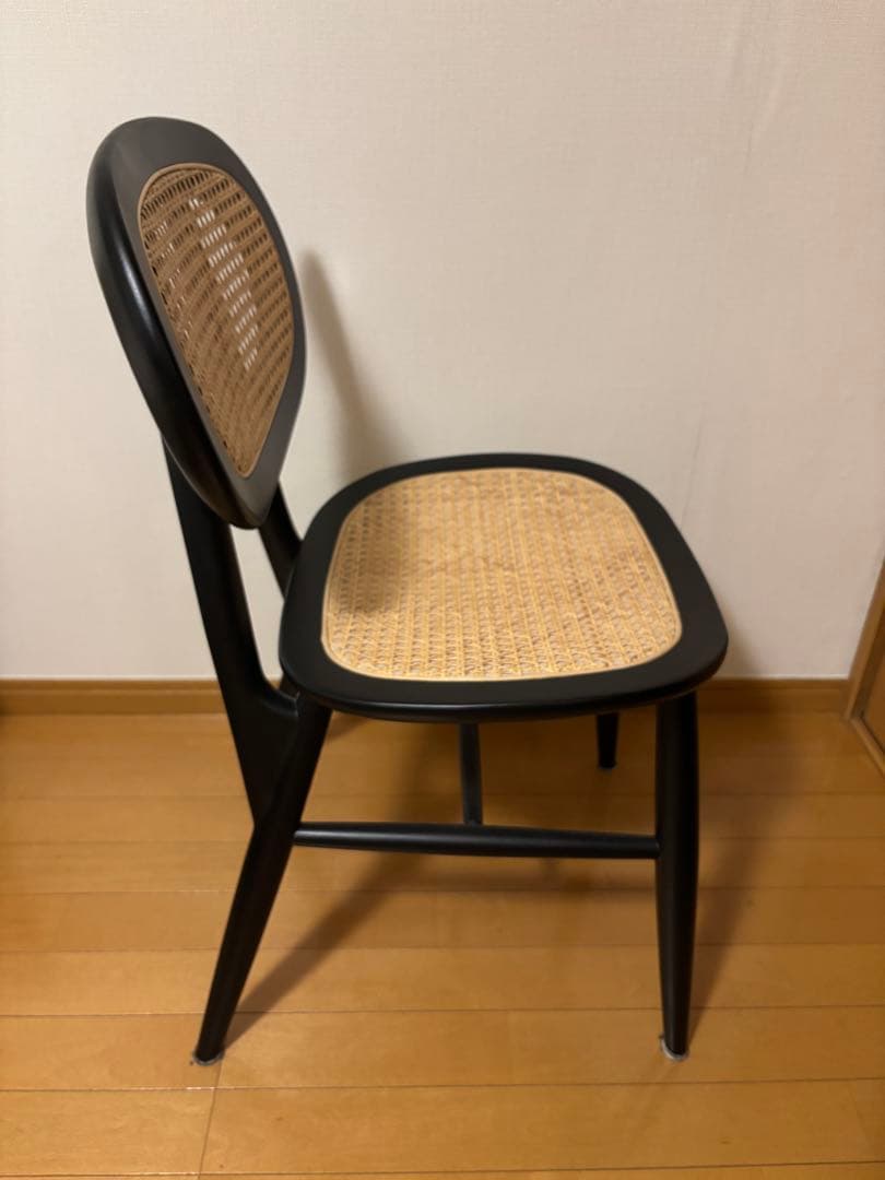 IDEE CONVENTO CHAIR Black ラタン製ダイニングチェア 黒
