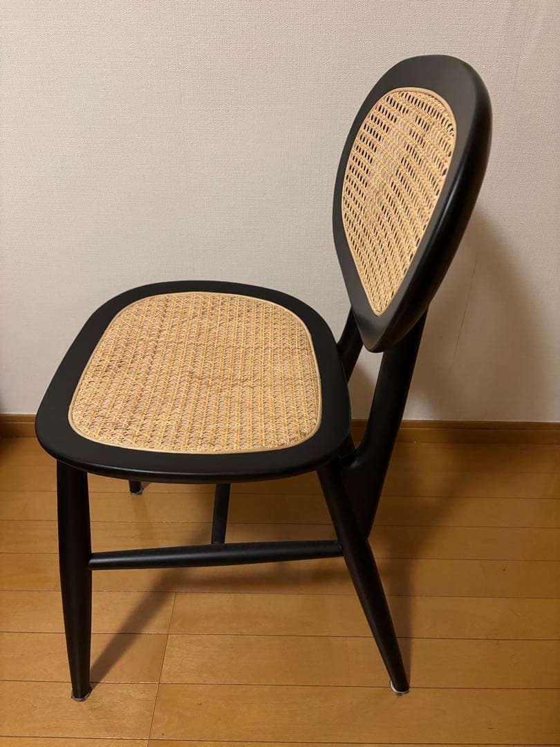 IDEE CONVENTO CHAIR Black ラタン製ダイニングチェア 黒