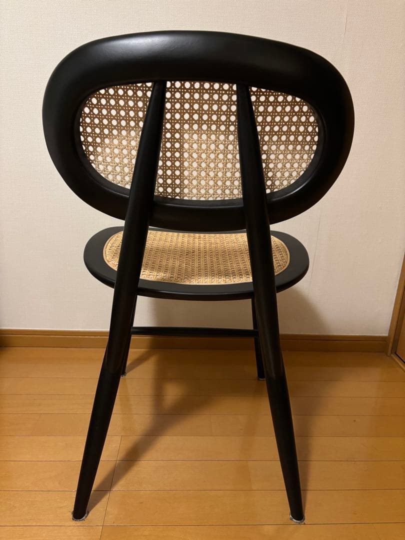 IDEE CONVENTO CHAIR Black ラタン製ダイニングチェア 黒