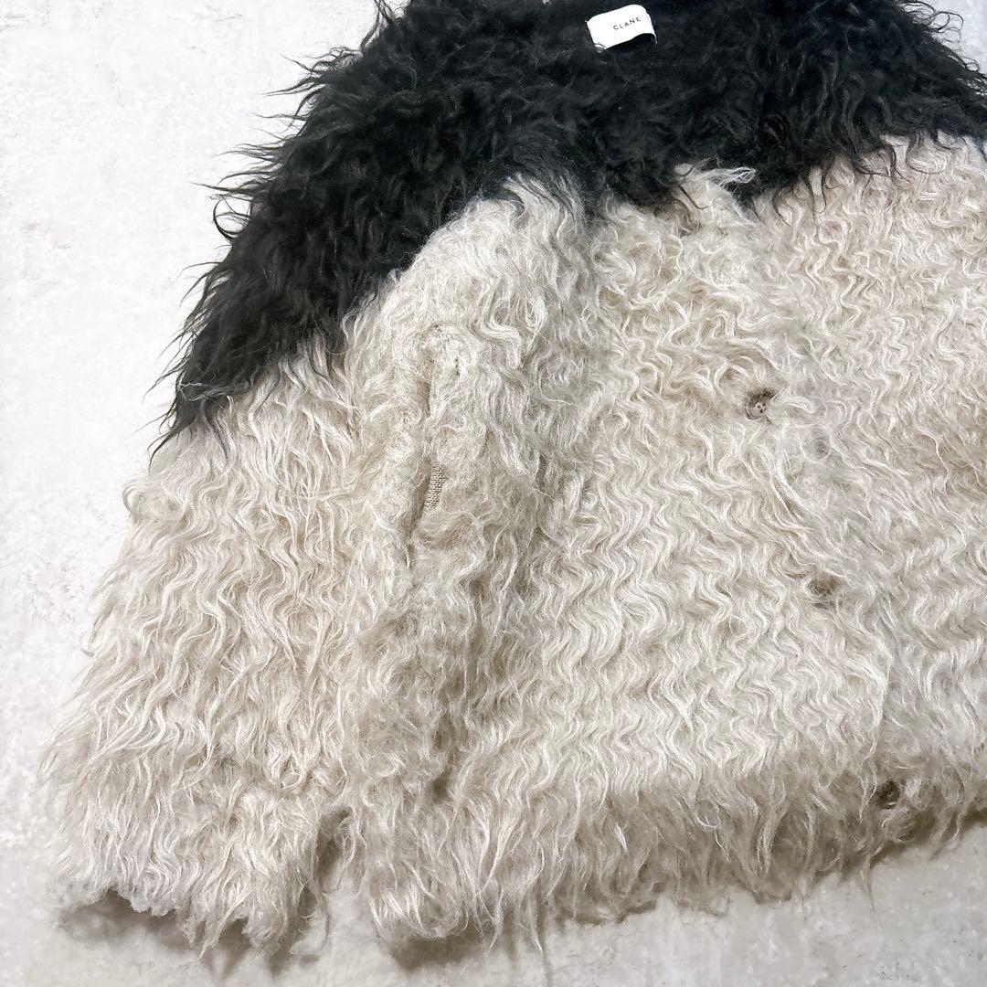 CLANE BI COLOR SHAGGY KNIT CARDIGAN サイズ1