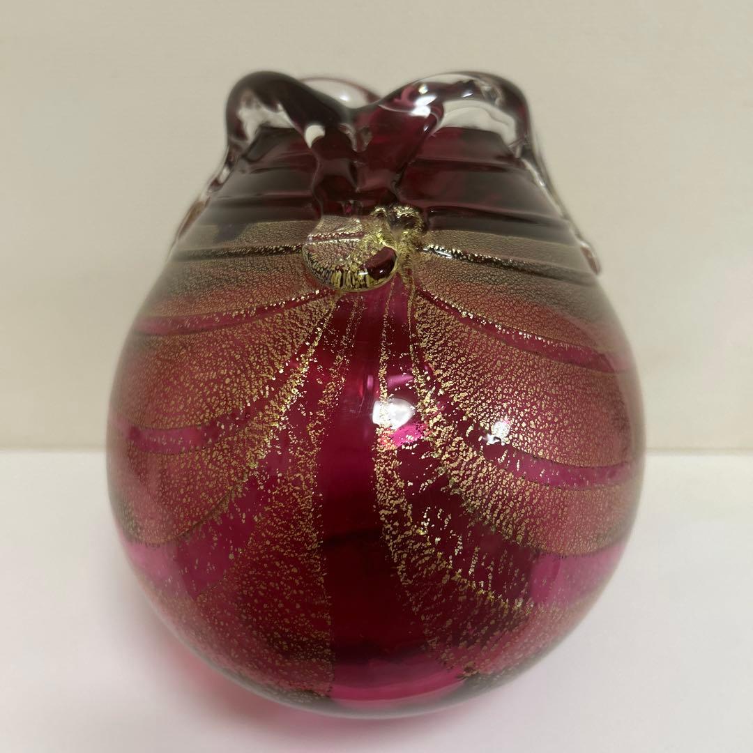 津軽びいどろ　金花　花器