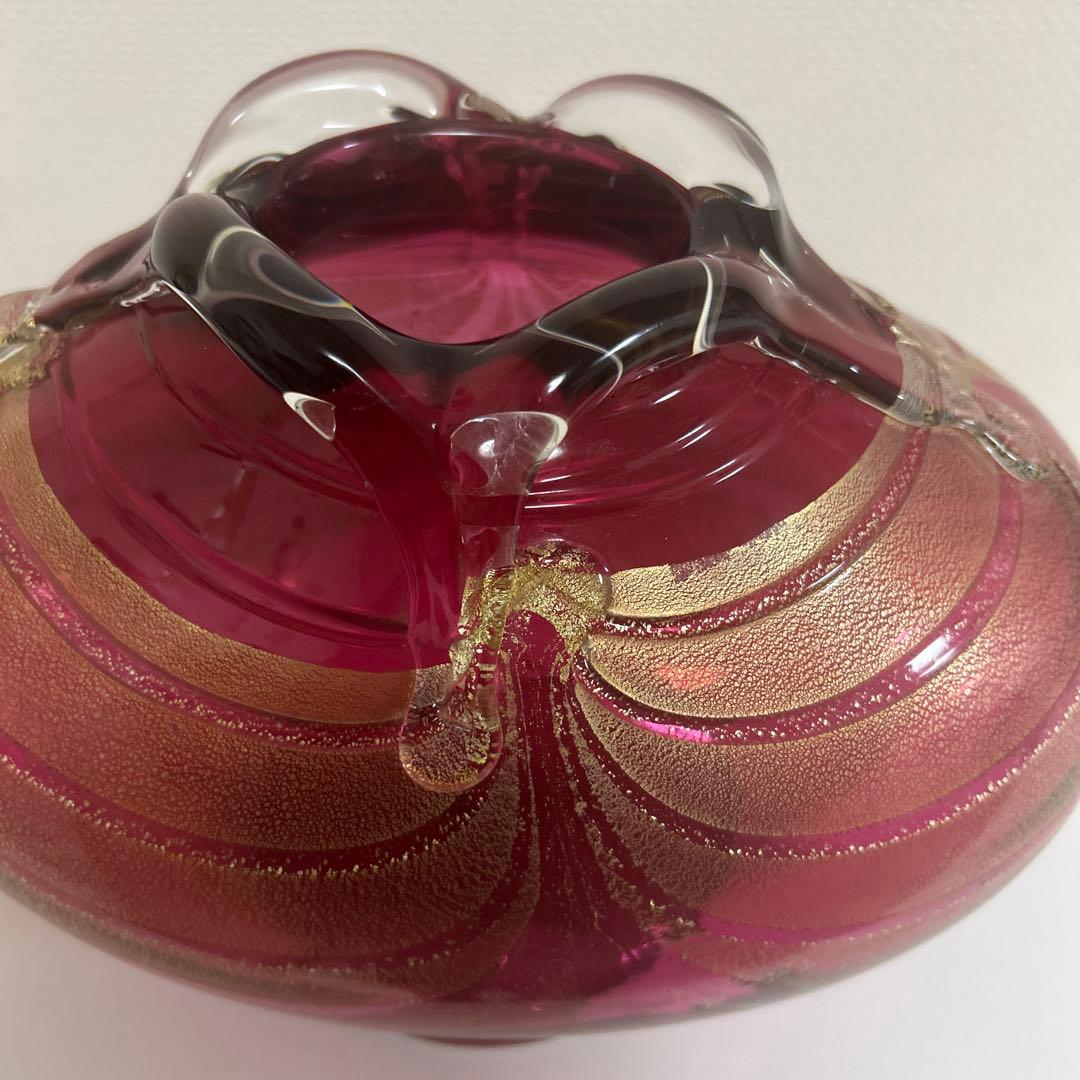 津軽びいどろ　金花　花器