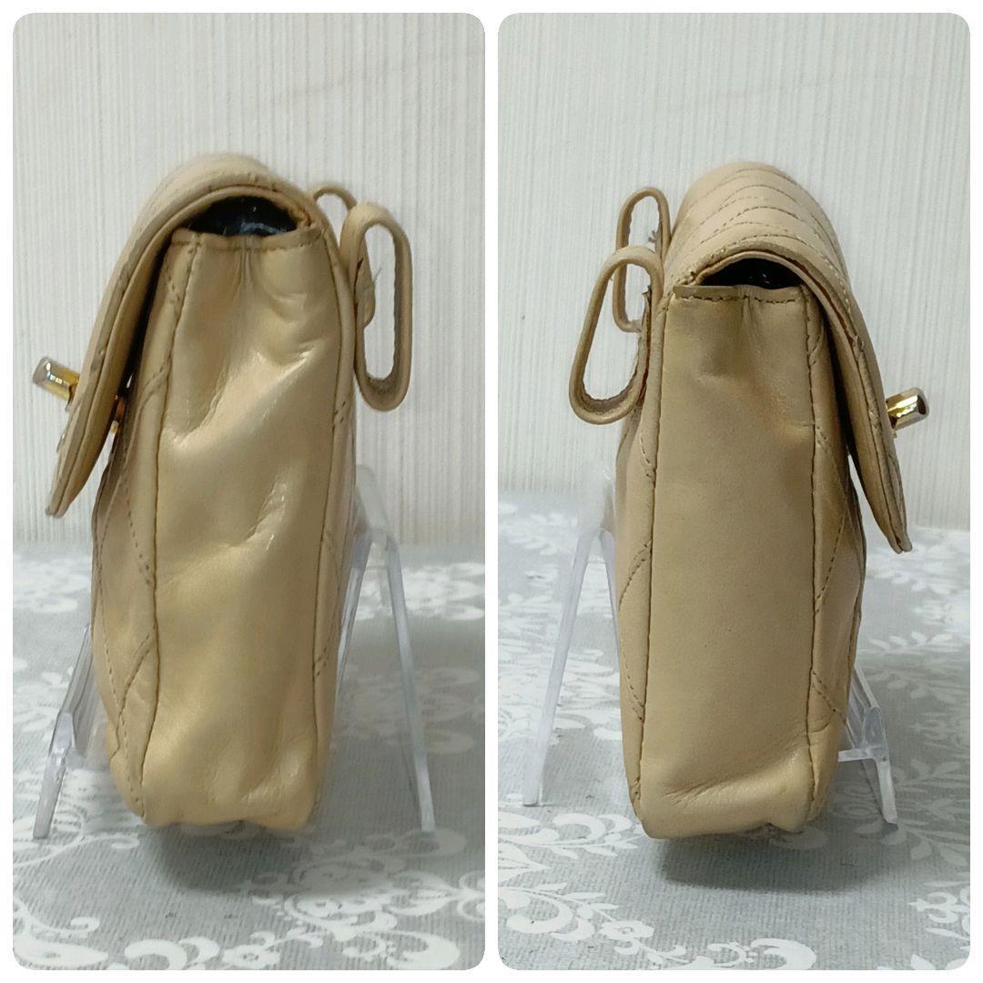 【美品】シャネル　マトラッセ　ウエストポーチ　ラムスキン　ベージュ 鑑定済