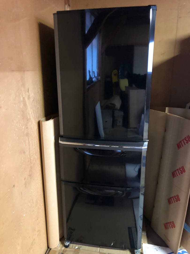 三菱ノンフロン冷凍冷蔵庫　MR-C34Y-B 美品　1年使用