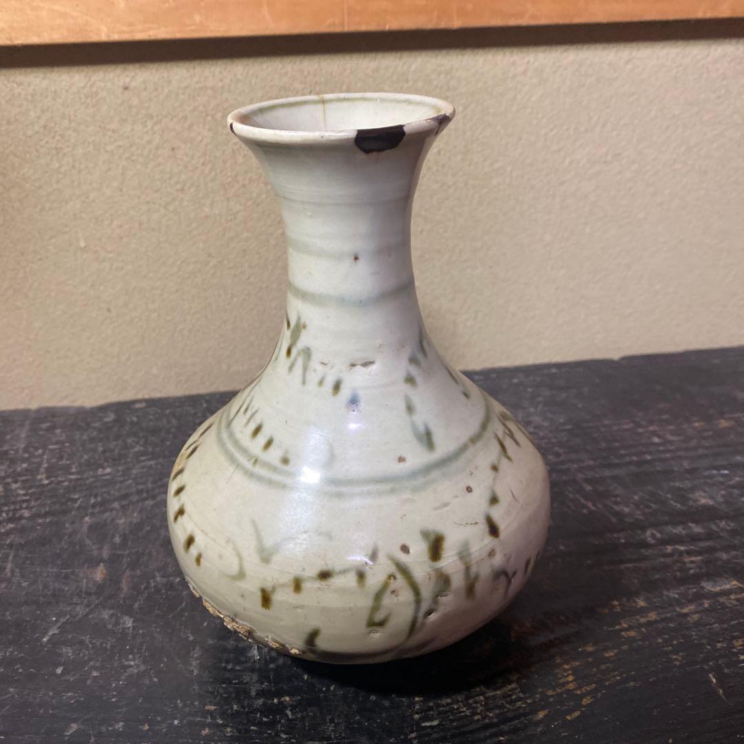 中国古玩　染付徳利17cm12cm