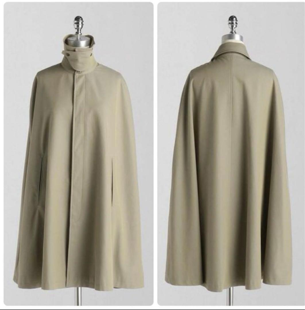 美品　ロエフ　ヘビーツイルマントコート　玉虫色　ケープコート　カーキ　フードなし