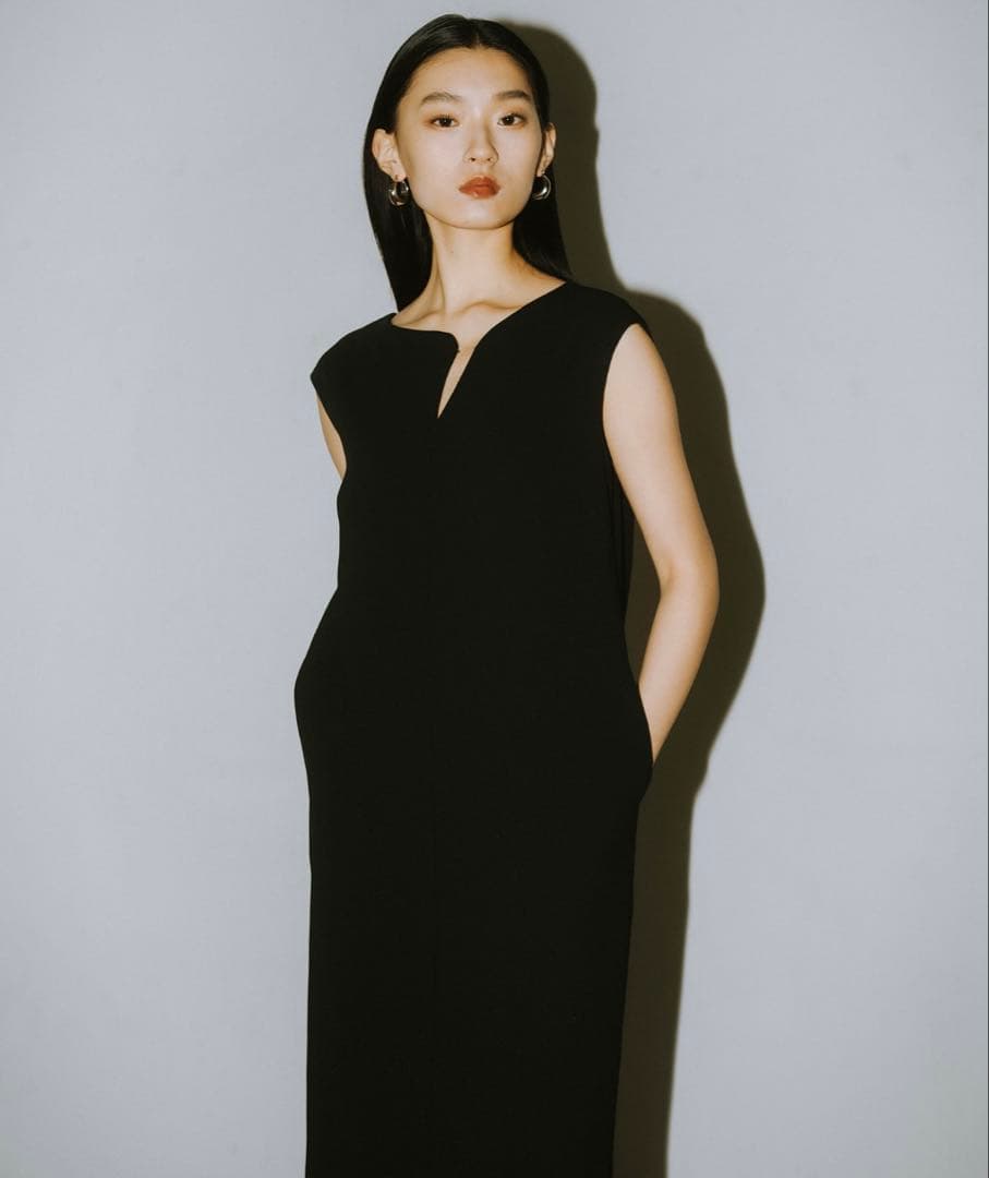 ANDRESD アンドレスド glossy multi ruffle dress