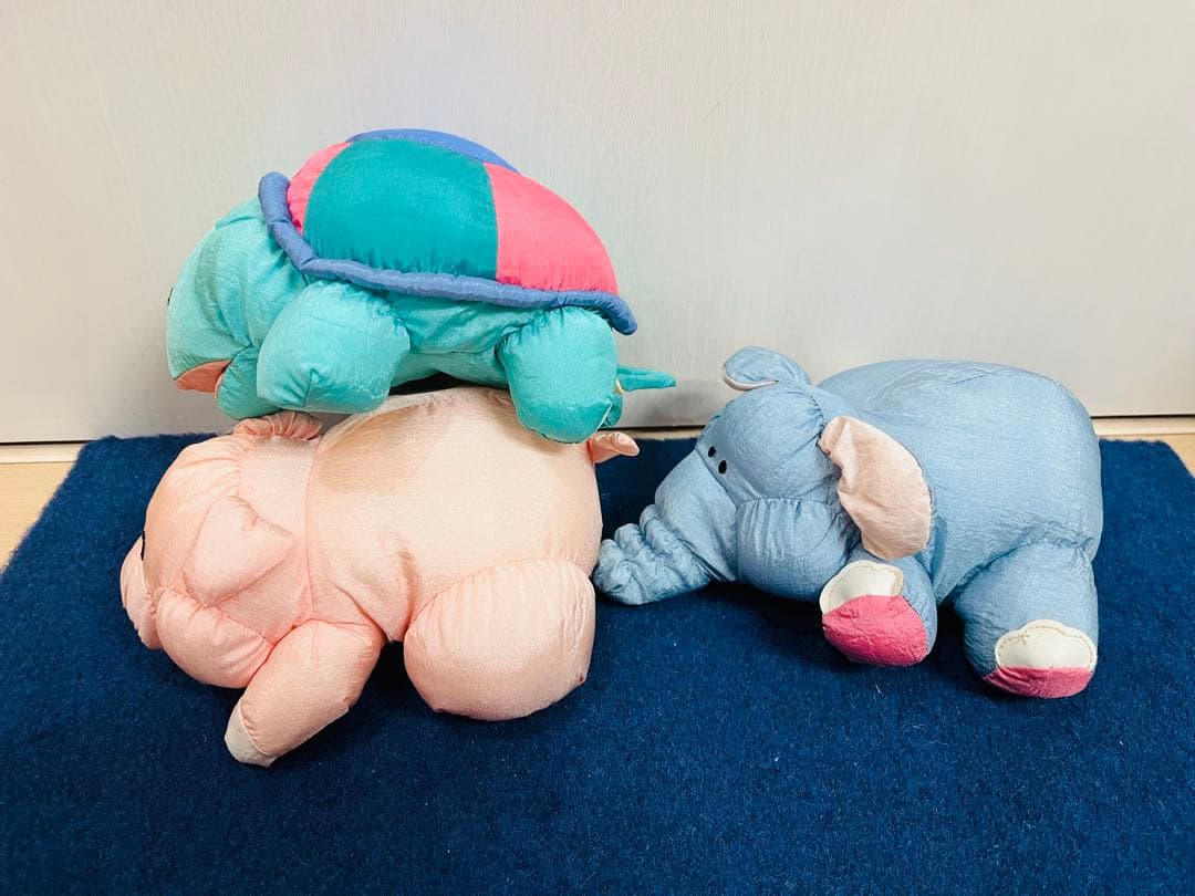 セキグチ　フラッフィーバルーン　カメ　ゾウ　ブタ　ぬいぐるみ　レトロ