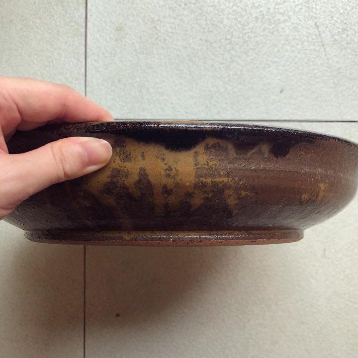 黒地にお花の大皿 食器 プレート 和