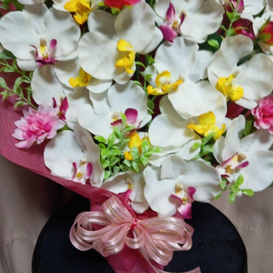 造花　胡蝶蘭アレンジ　お供え　法事　御祝　誕生日　お礼　贈り物など