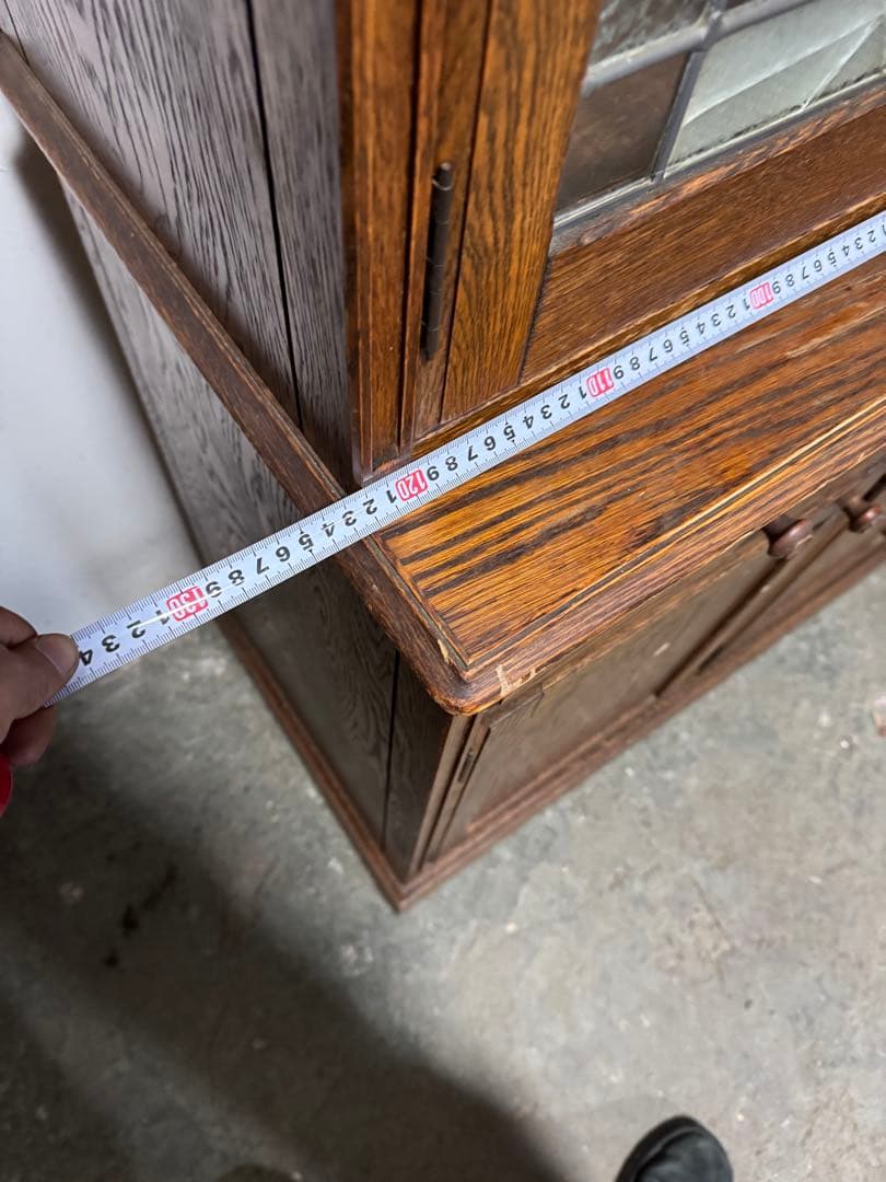 三越家具 三越ブルージュ オーク材 ガラスキャビネットカントリーハウス 食器棚