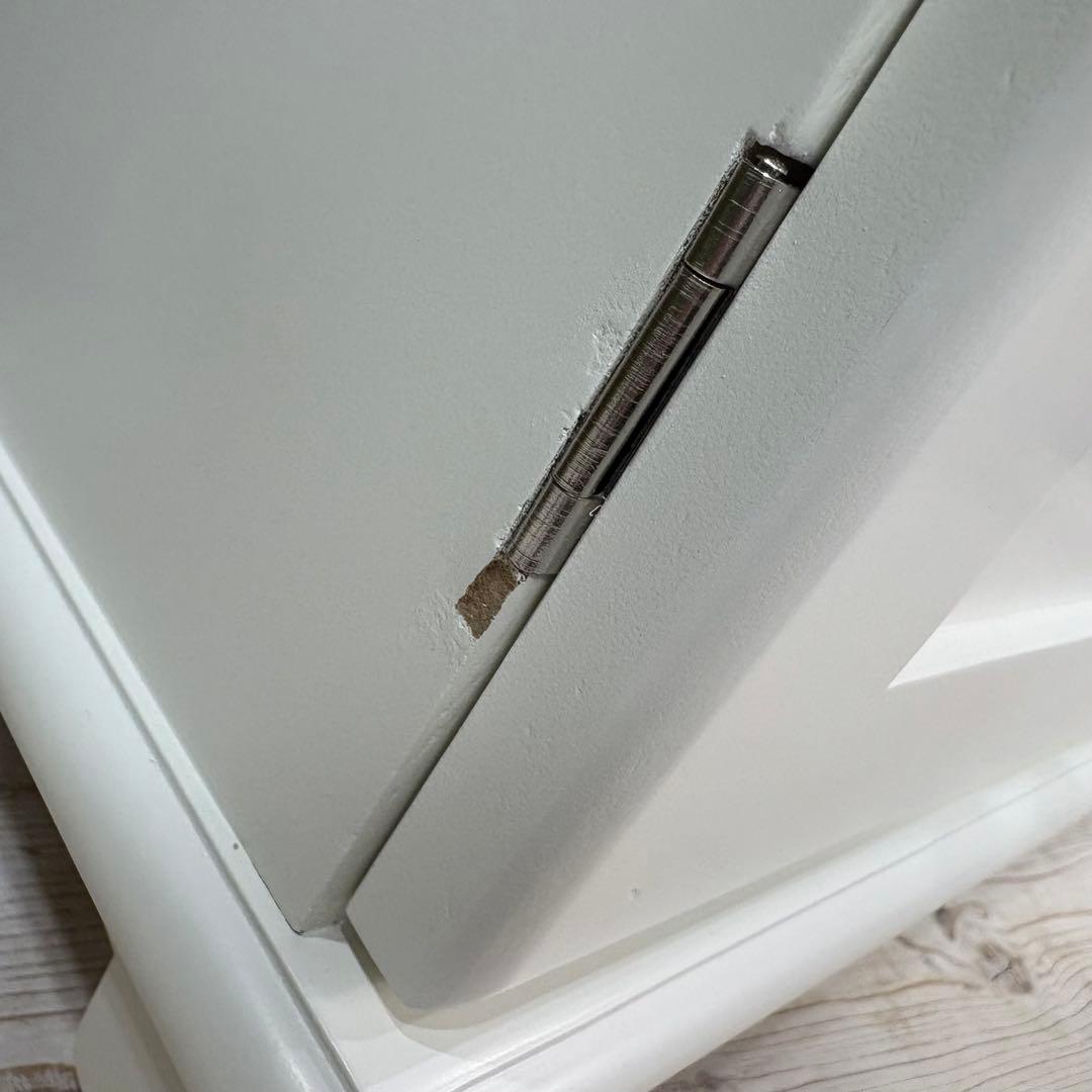 訳あり品！【113】フレンチカントリー北欧調ホワイト扉キャビネット木製飾り棚収納