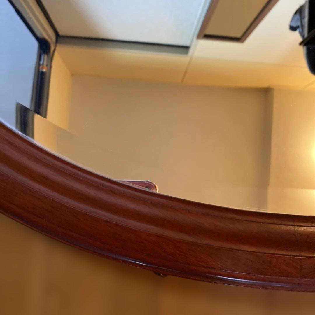 マルニ木工 オーバル ウォールミラー 壁掛け鏡 ヴィンテージ 高級家具