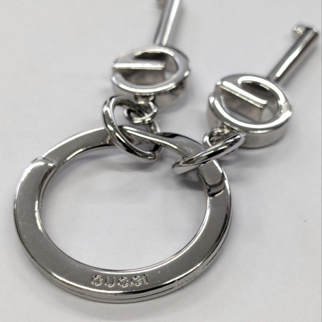 グッチ キーリング シルバーGロゴ 鍵モチーフ 箱保存袋つき 未使用品