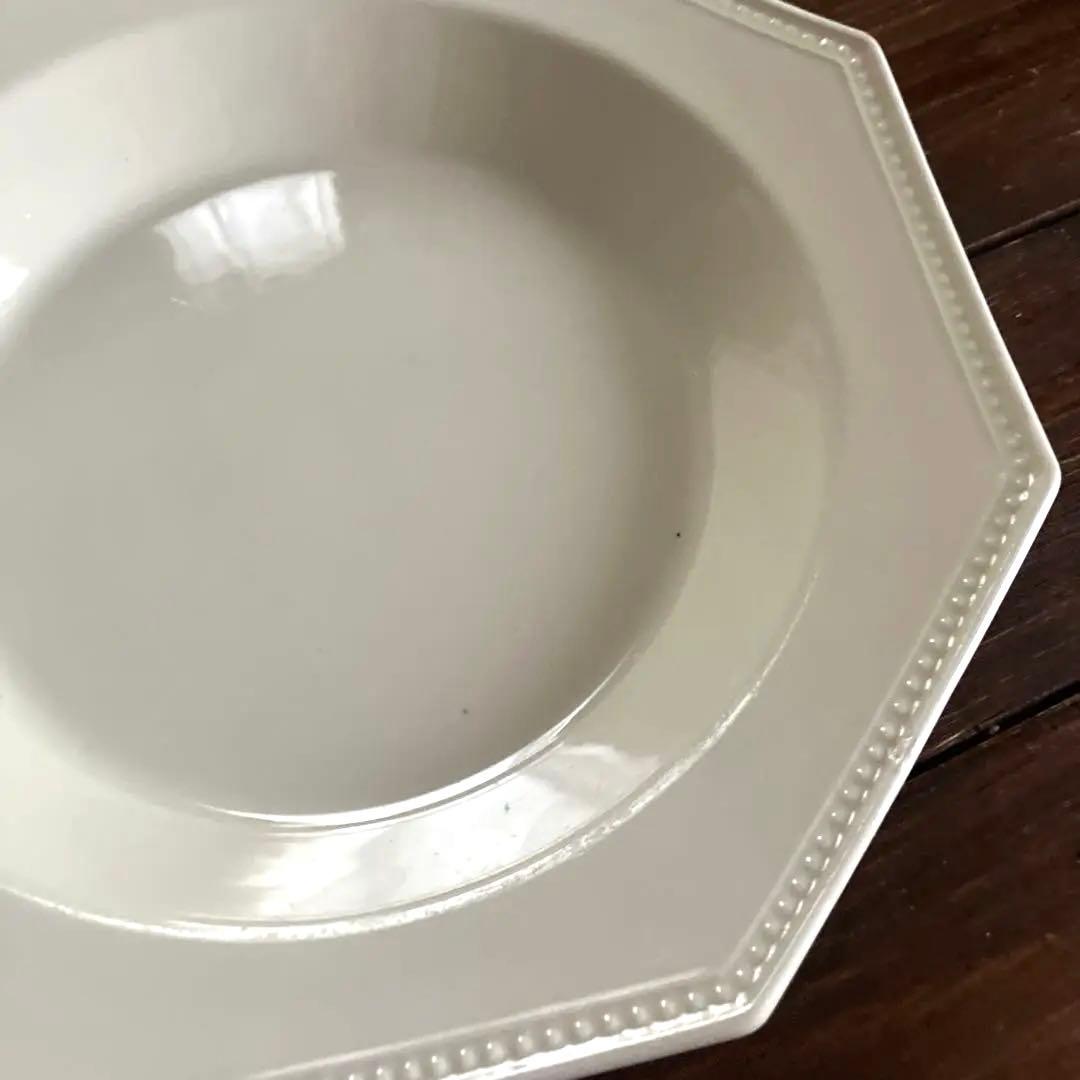 フランスアンティーク　クレイユエモントロー オクトゴナル プレート　美品　深皿