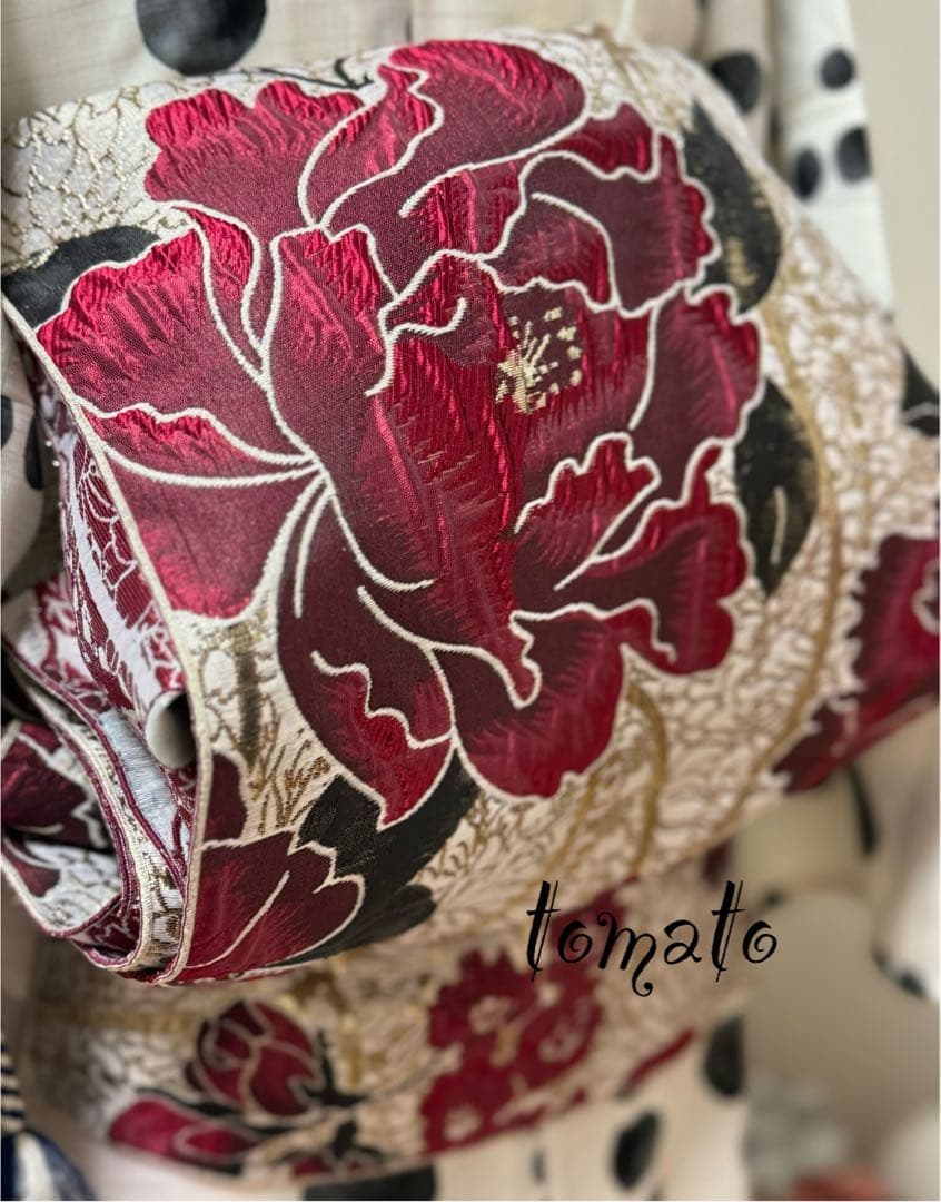 大人兵児帯【シャクヤク紅】【グリーンリリアルプ】のセット