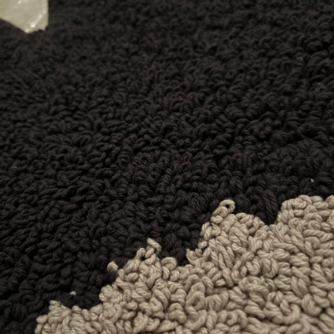 新品タグ付　マリメッコ　Unikko バスマット73x74cm 黒　チャコール