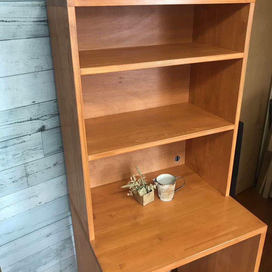 ゴミ箱ラック シェルフ 幅60cm パイン集成材