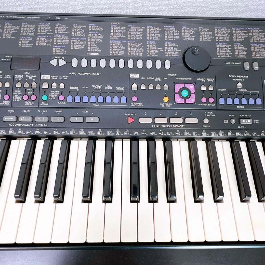 YAMAHA 電子キーボード PSR-510 譜面台ペダル2種アダプター付完動品