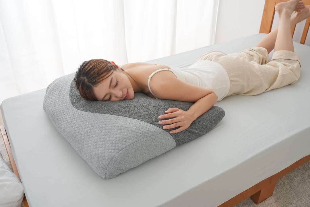 超熟プレミアム深層呼吸まくら　グレーの枕 快適な睡眠